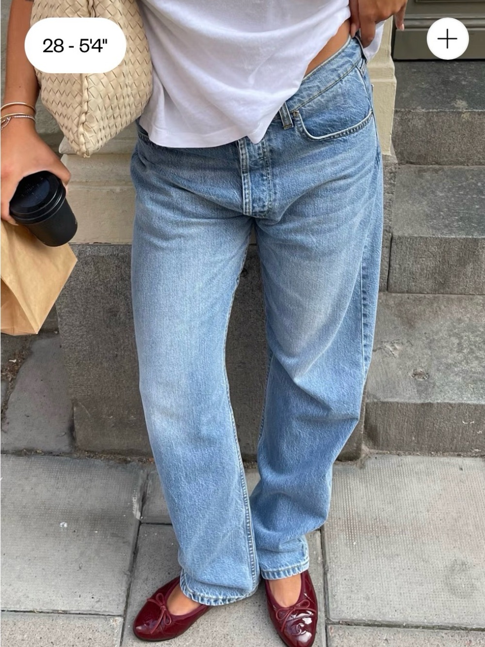Djerf Avenue Washed Blue Relaxed Jeans 26
